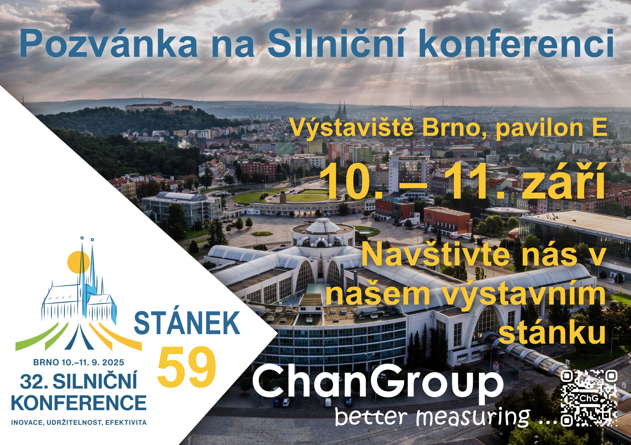 Pozvánka na letošní 32. Silniční konferenci v Brně, firma ChanGroup s.r.o.